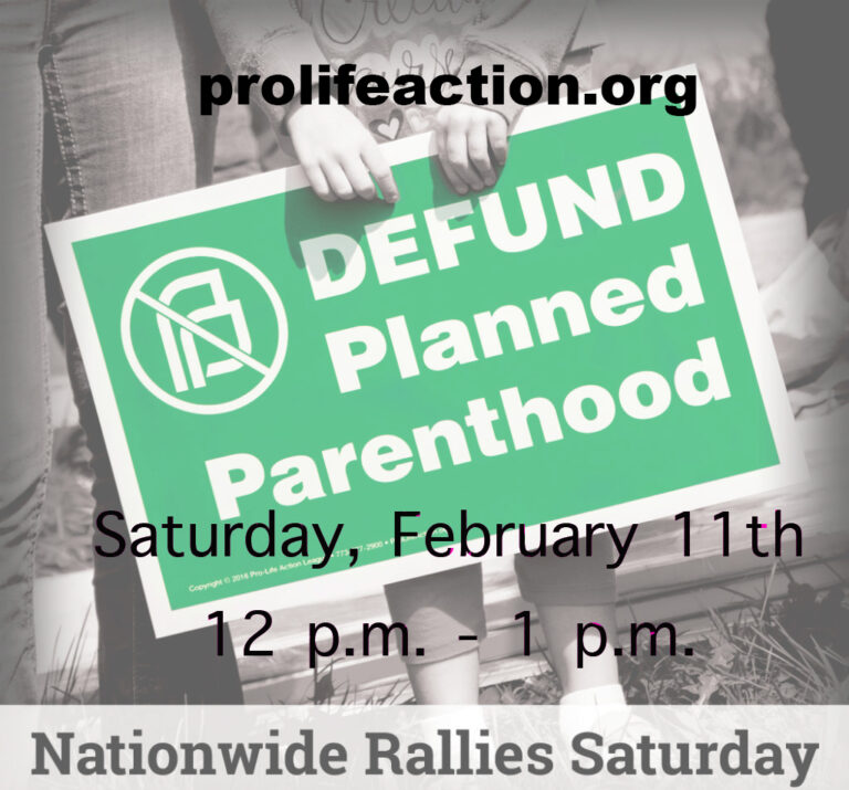 Defund Planned Parenthood Nationwide Rallies