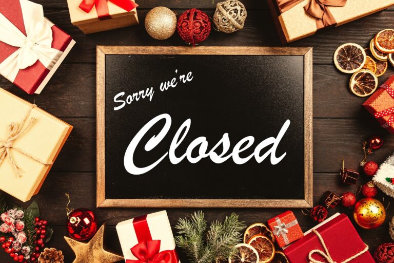 Closed for the Holidays